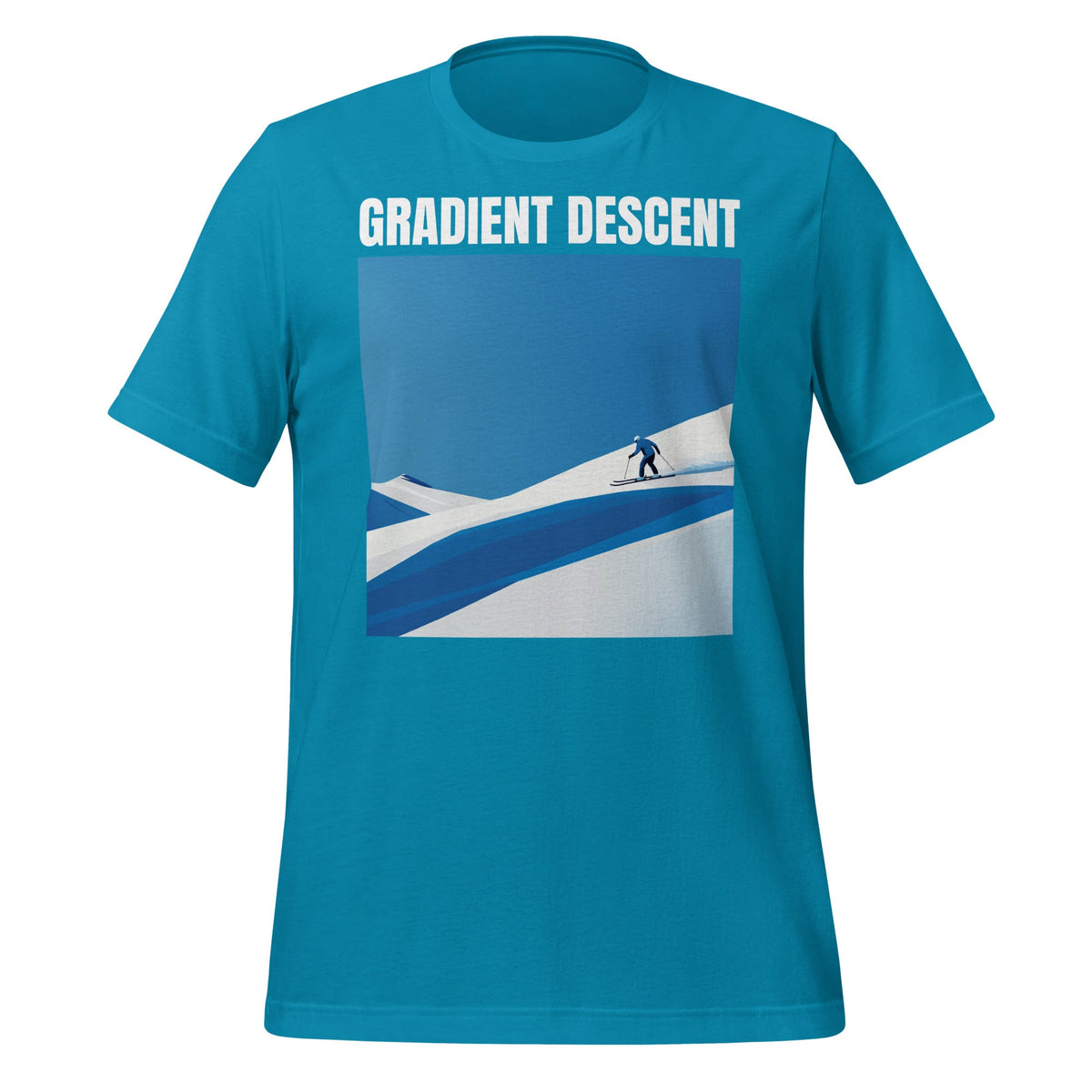 Image of the Gradient Descent T-Shirt (unisex) Aqua / M.