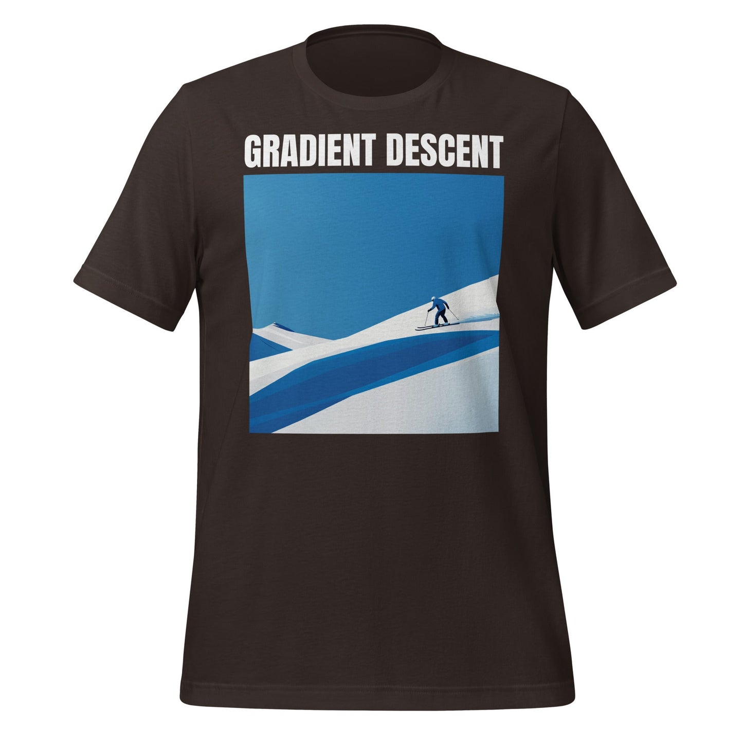 Image of the Gradient Descent T-Shirt (unisex) Brown / M.