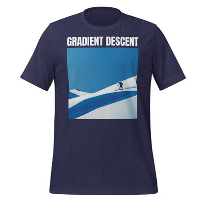 Image of the Gradient Descent T-Shirt (unisex) Heather Midnight Navy / M.