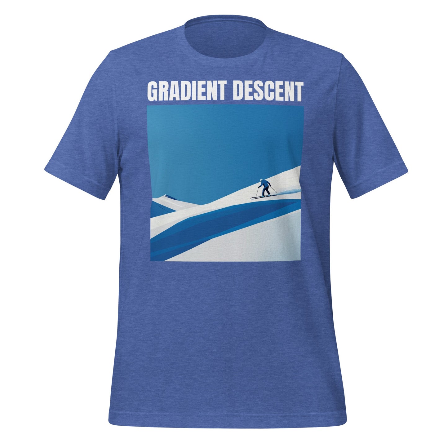 Image of the Gradient Descent T-Shirt (unisex) Heather True Royal / M.