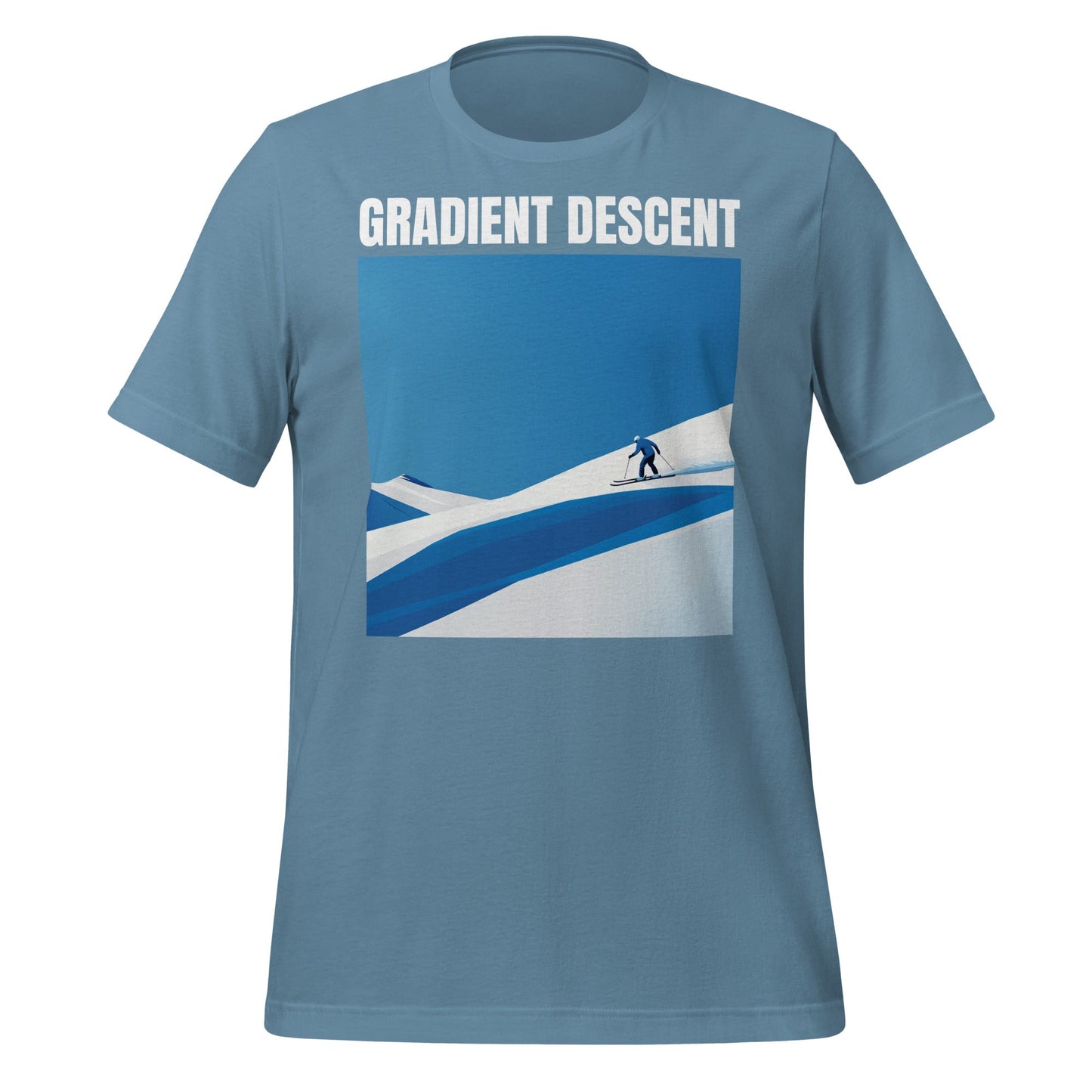 Image of the Gradient Descent T-Shirt (unisex) Steel Blue / M.