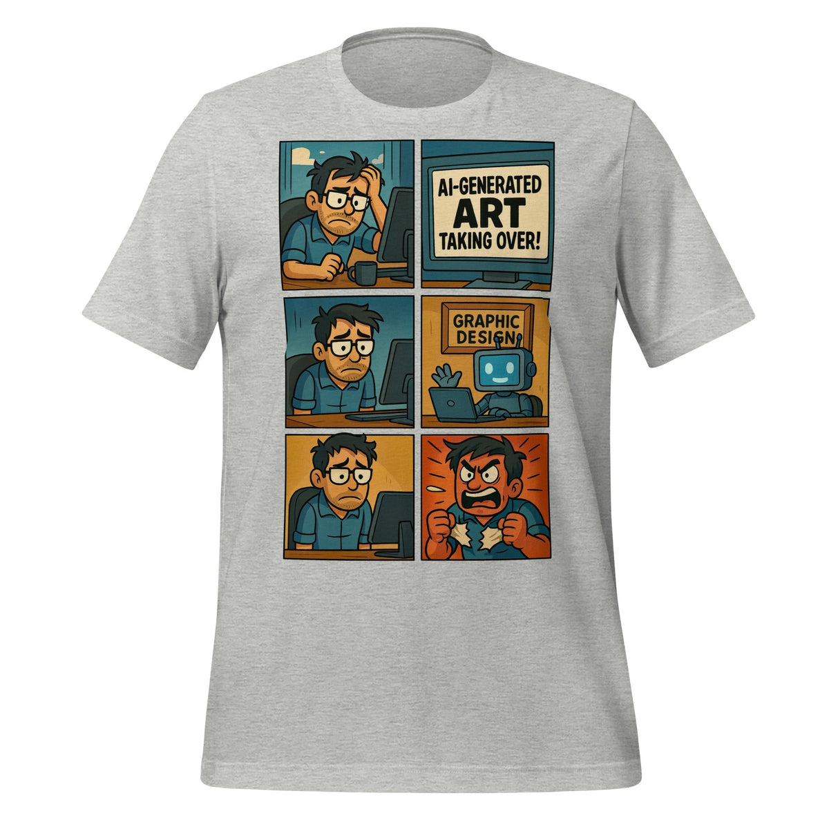 Product mockup photo of the Graphic Design Job T Shirt 3 (unisex) Athletic Heather / M.