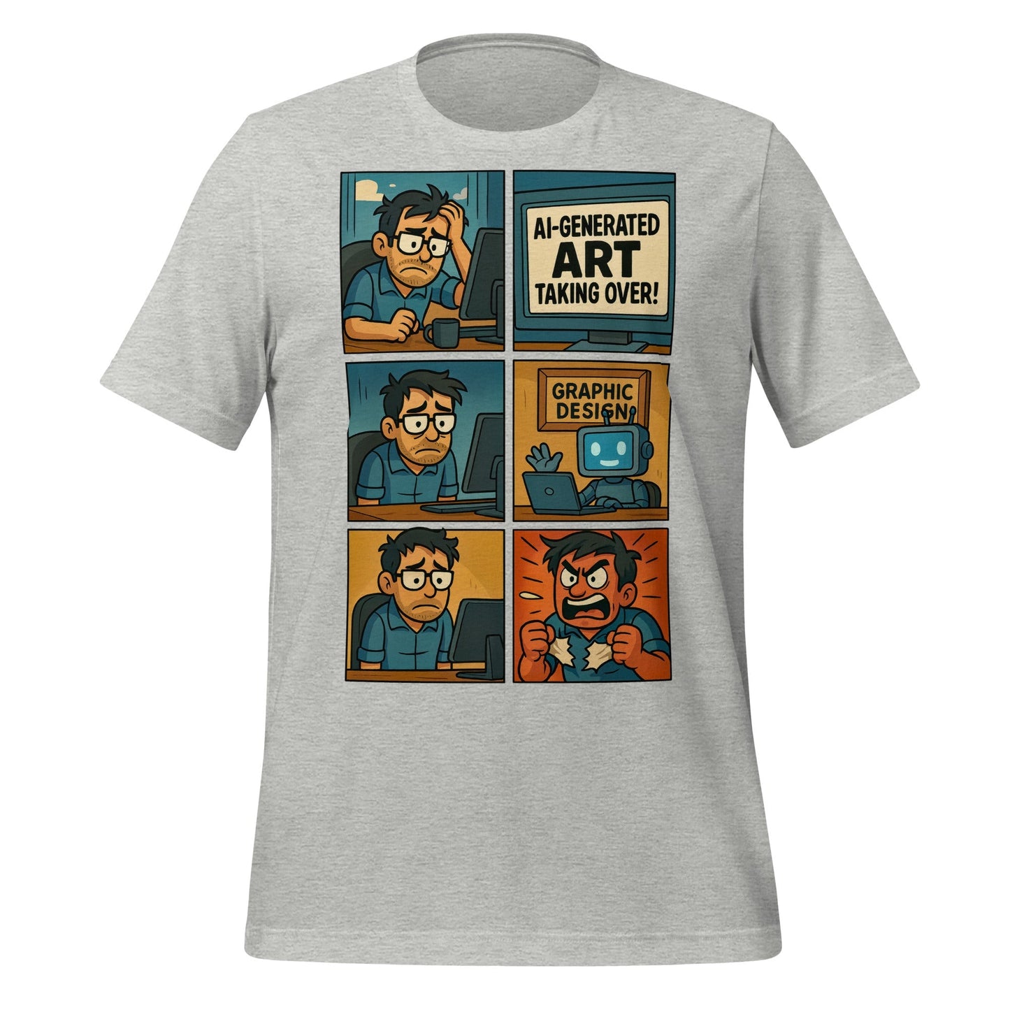 Product mockup photo of the Graphic Design Job T Shirt 3 (unisex) Athletic Heather / M.