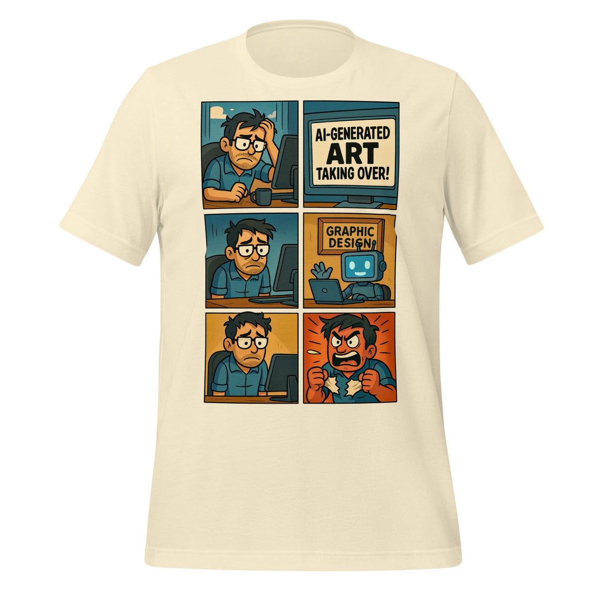 Product mockup photo of the Graphic Design Job T Shirt 3 (unisex) Natural / M.