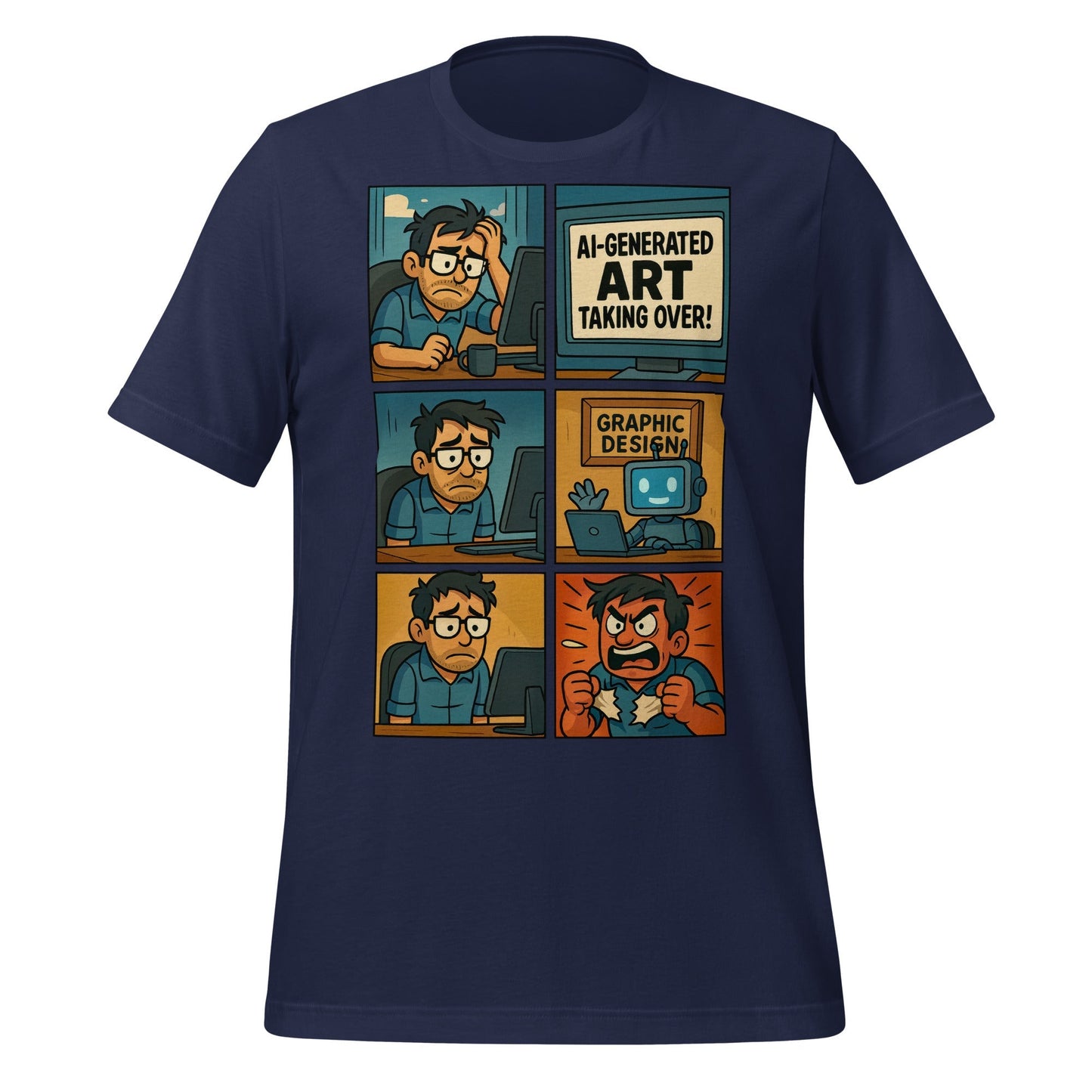 Product mockup photo of the Graphic Design Job T Shirt 3 (unisex) Navy / M.