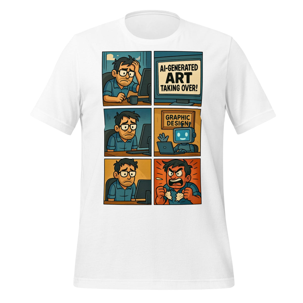 Product mockup photo of the Graphic Design Job T Shirt 3 (unisex) White / M.