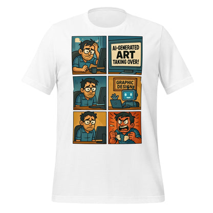 Product mockup photo of the Graphic Design Job T Shirt 3 (unisex) White / M.