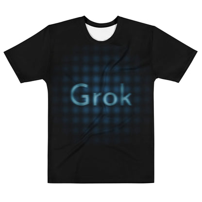Product mockup photo of the Grok 1.5 Glitch T Shirt (men) M.