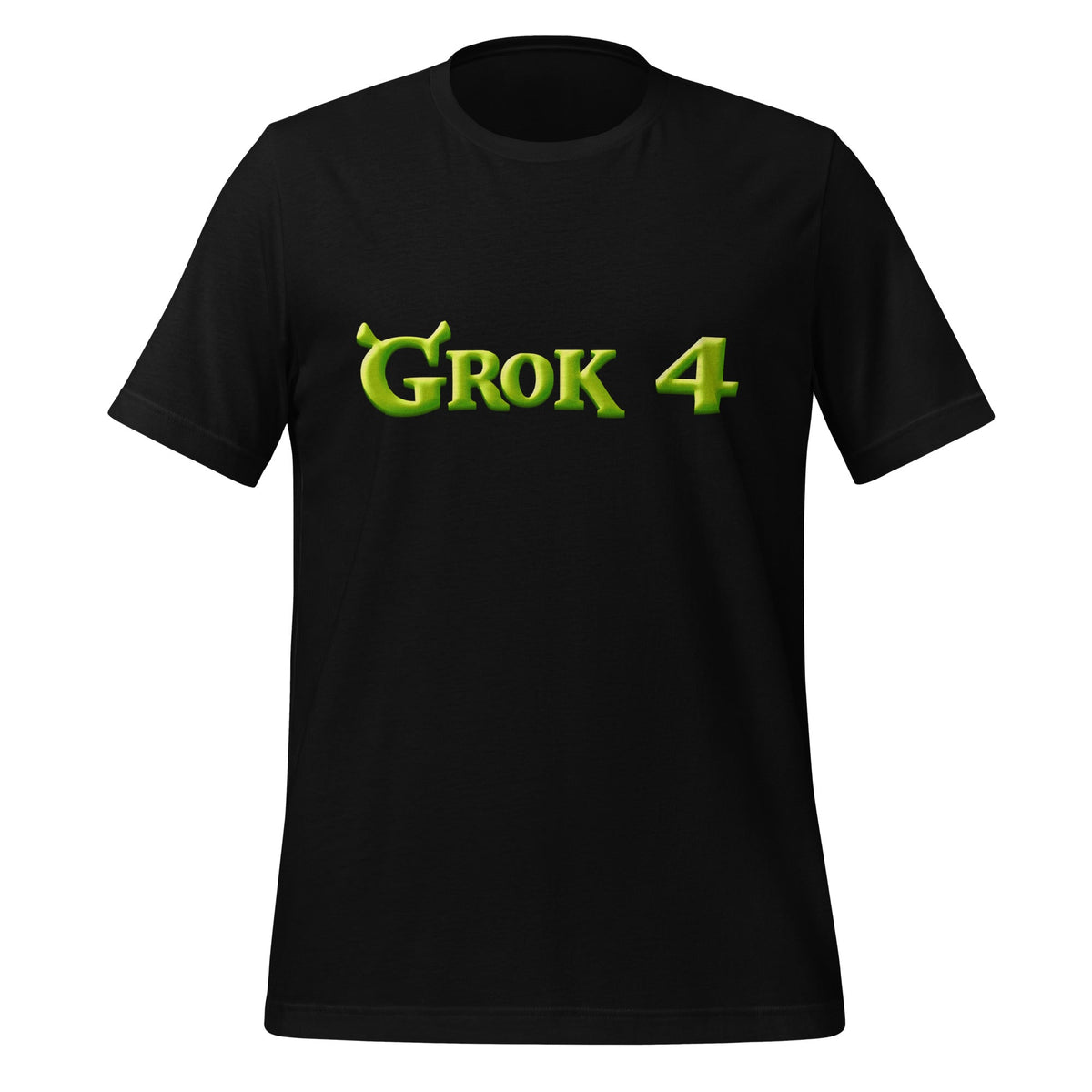 Product mockup photo of the Grok 4 Ogre T Shirt (unisex) Black / M.