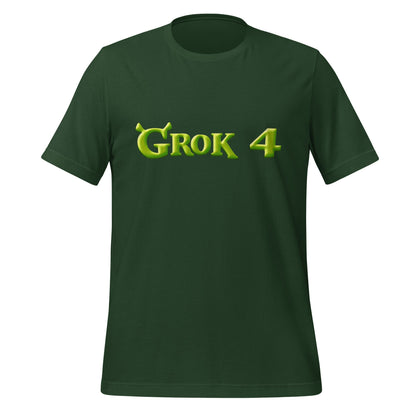 Product mockup photo of the Grok 4 Ogre T Shirt (unisex) Forest / M.