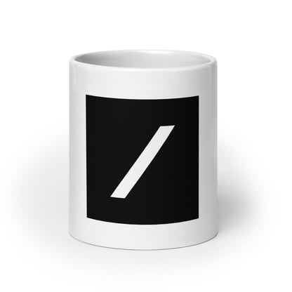 Image of the Grok Icon White Glossy Mug 20 oz.