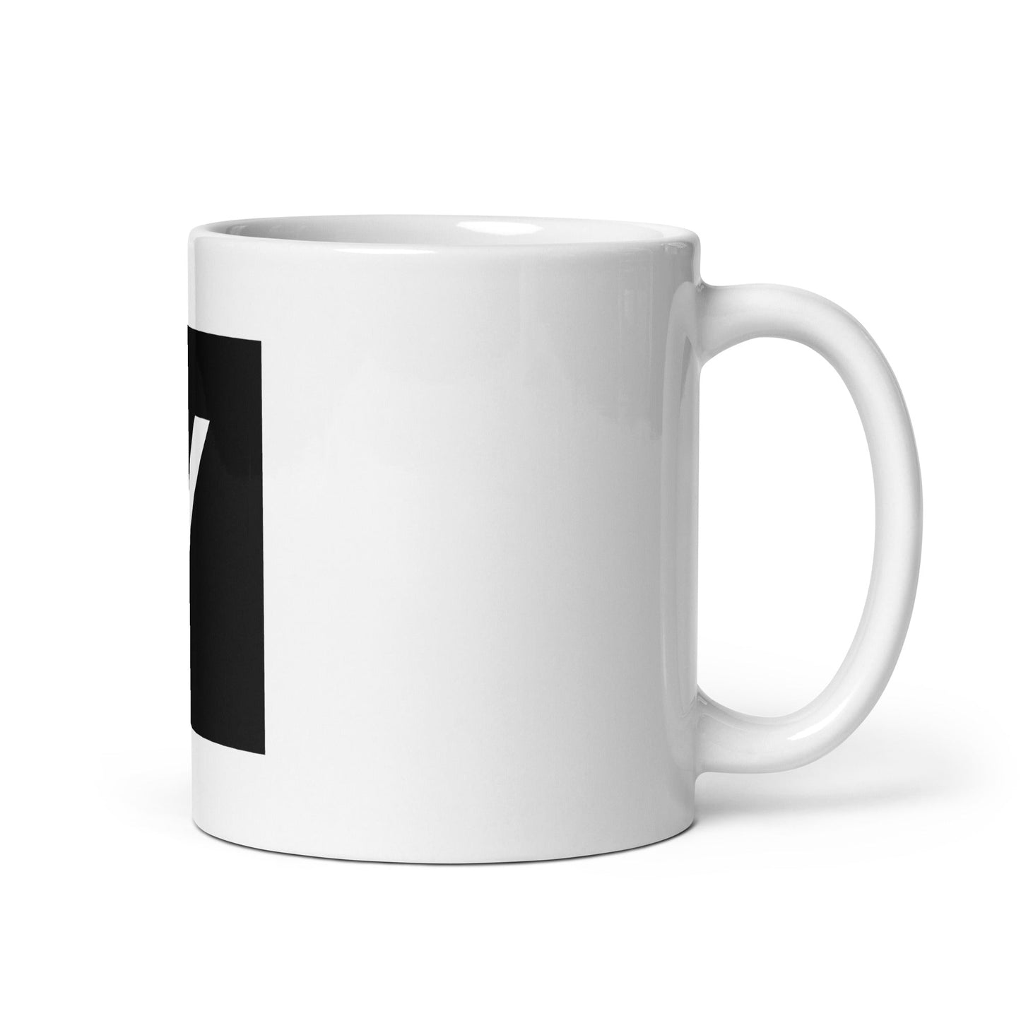 Image of the Grok Icon White Glossy Mug.