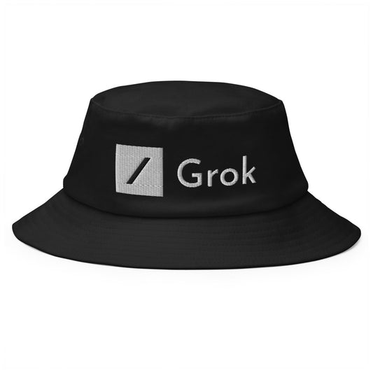 Grok Logo Embroidered Bucket Hat - AI Store
