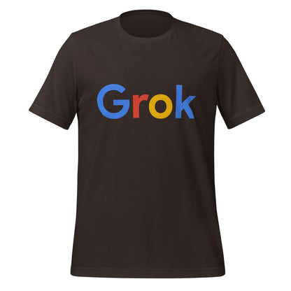Image of the Grok Search Logo T-Shirt (unisex) Brown / M.