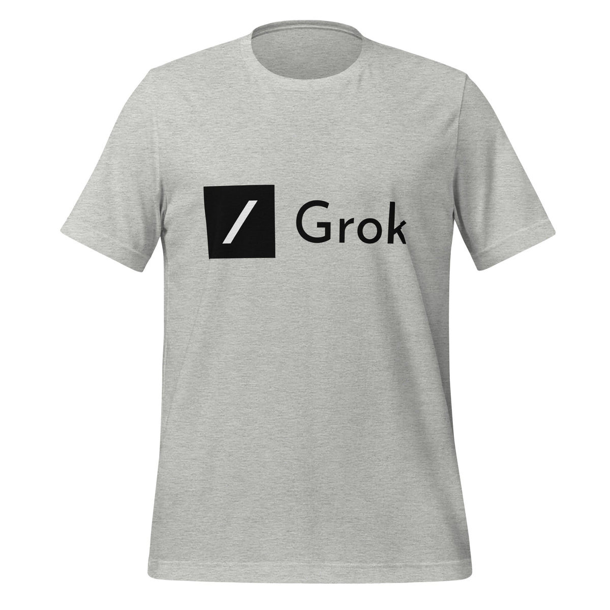 Product mockup photo of the Grok T Shirt (unisex) Athletic Heather / M.