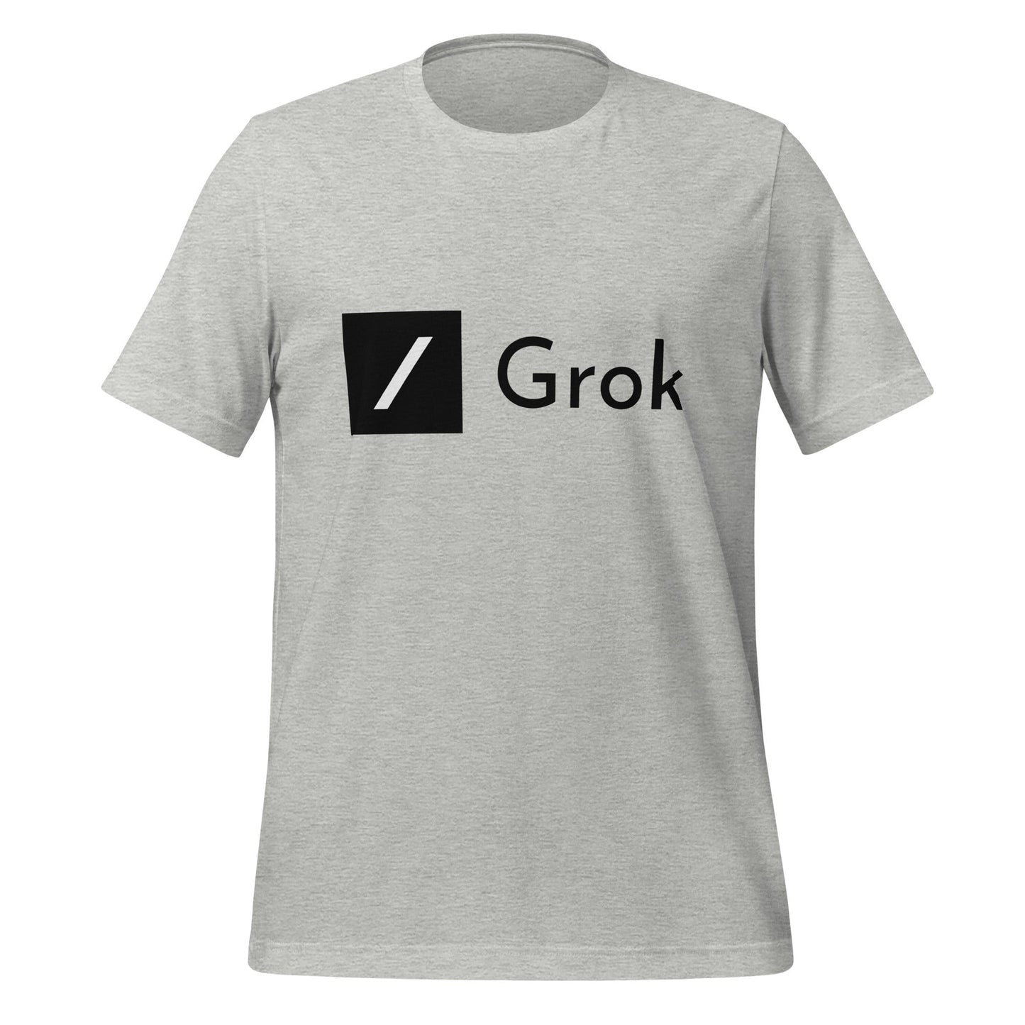 Product mockup photo of the Grok T Shirt (unisex) Athletic Heather / M.
