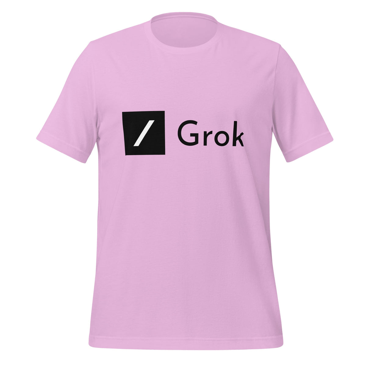 Product mockup photo of the Grok T Shirt (unisex) Lilac / M.