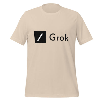 Product mockup photo of the Grok T Shirt (unisex) Soft Cream / M.