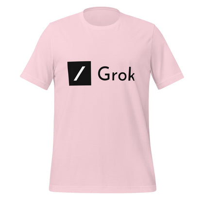 Product mockup photo of the Grok T Shirt (unisex) Soft Pink / M.