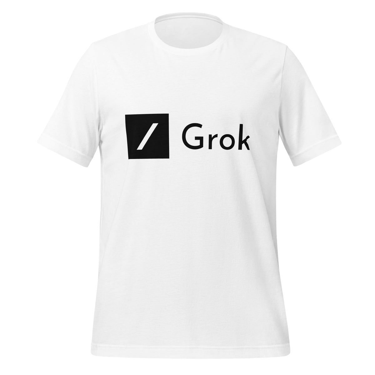 Product mockup photo of the Grok T Shirt (unisex) White / M.