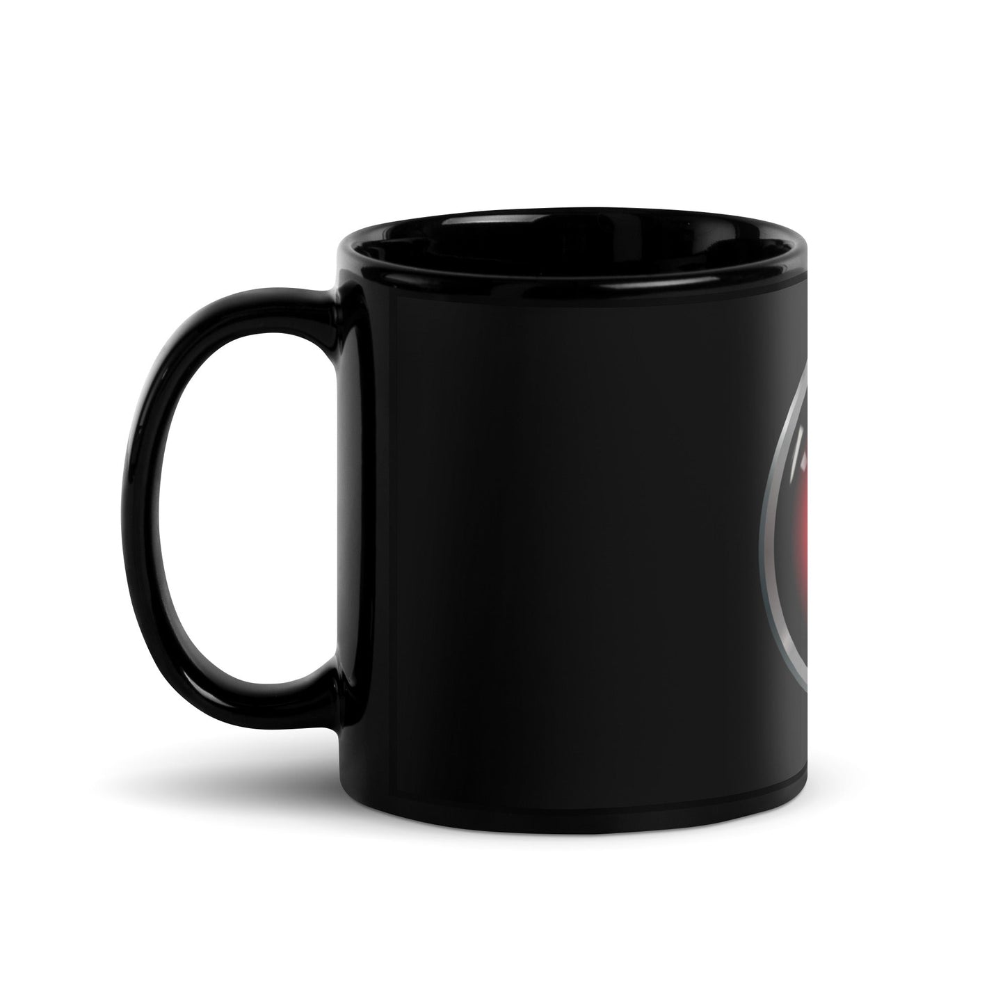 Image of the HAL 9000 Black Glossy Mug.