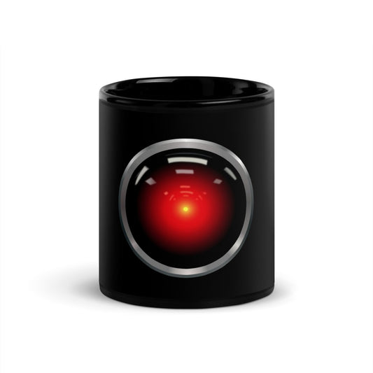 HAL 9000 Black Glossy Mug - AI Store