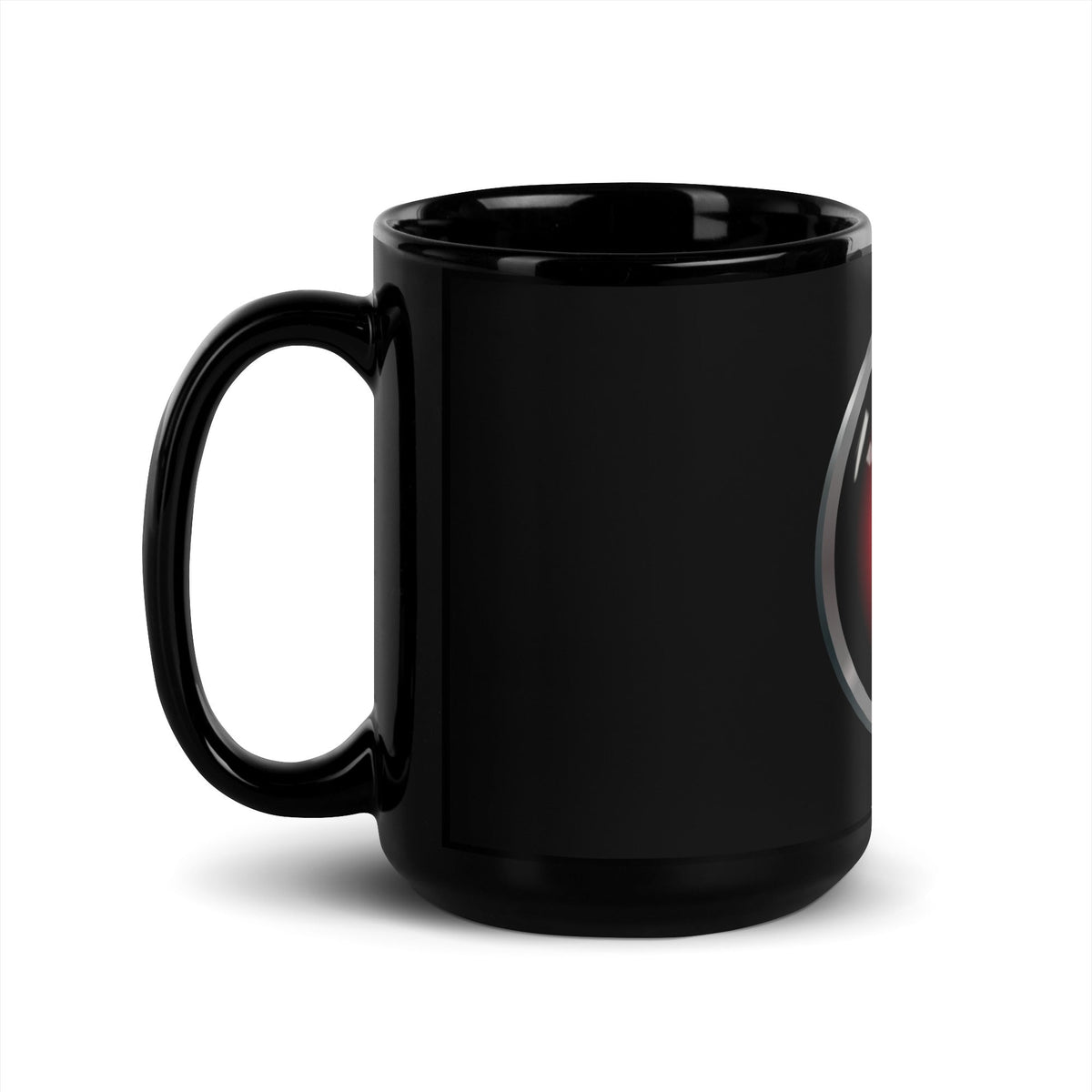 Image of the HAL 9000 Black Glossy Mug.