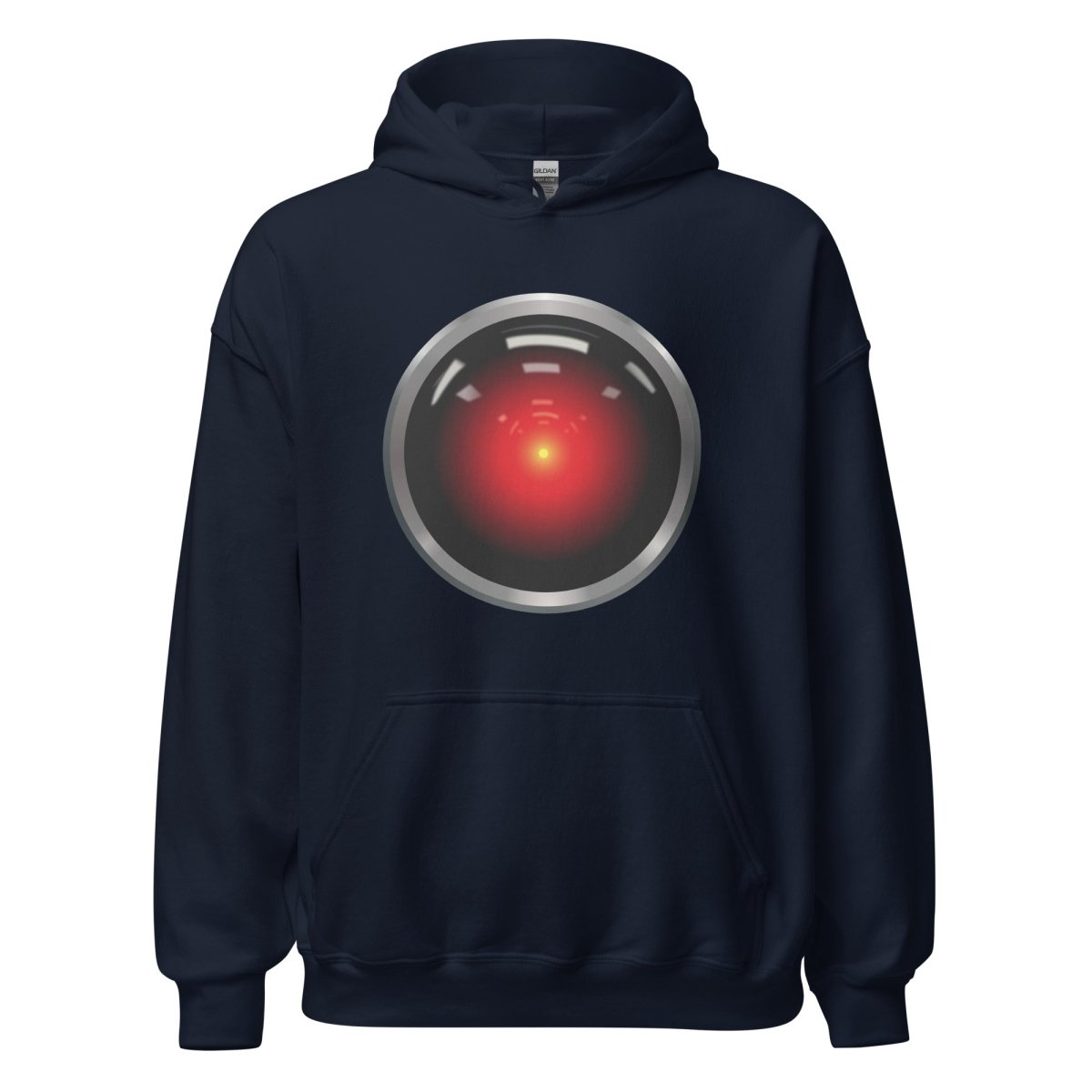 Product mockup photo of the HAL 9000 Hoodie (unisex) Navy / M.