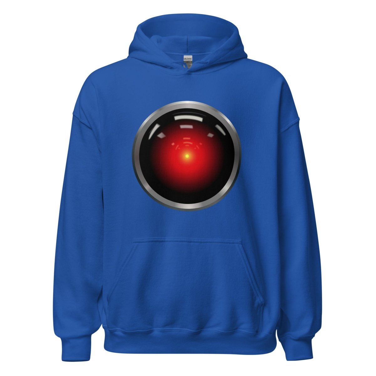 Product mockup photo of the HAL 9000 Hoodie (unisex) Royal / M.