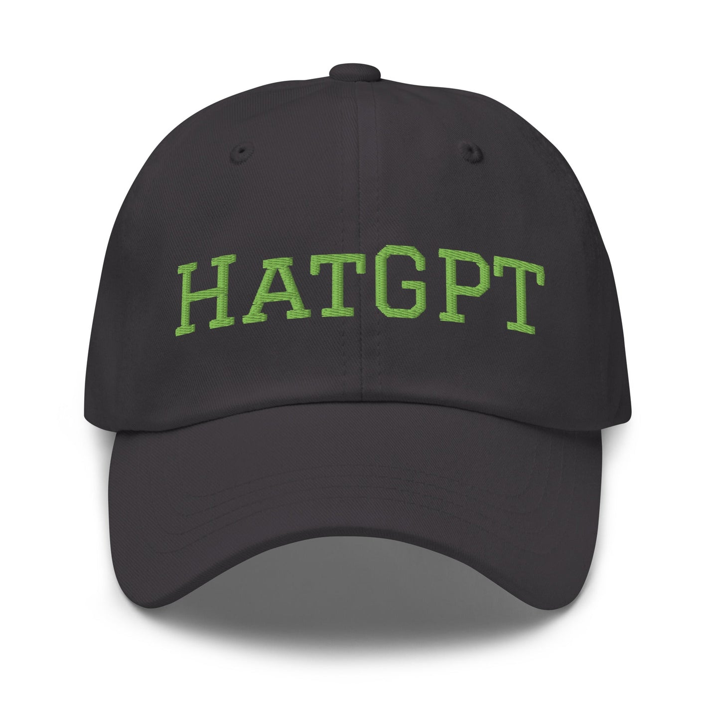 Image of the HatGPT in Light Green Cap Dark Grey.