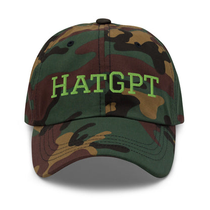 Image of the HatGPT in Light Green Cap Green Camo.