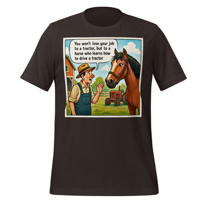 Image of the Horse Jobs T-Shirt (unisex) Brown / M.