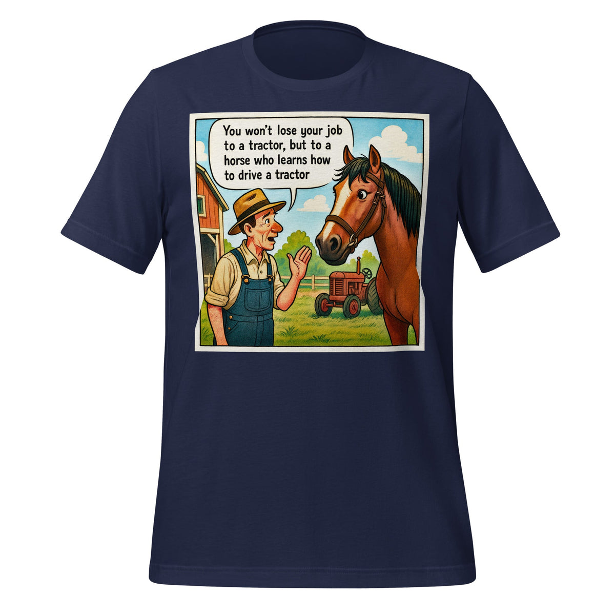 Image of the Horse Jobs T-Shirt (unisex) Navy / M.