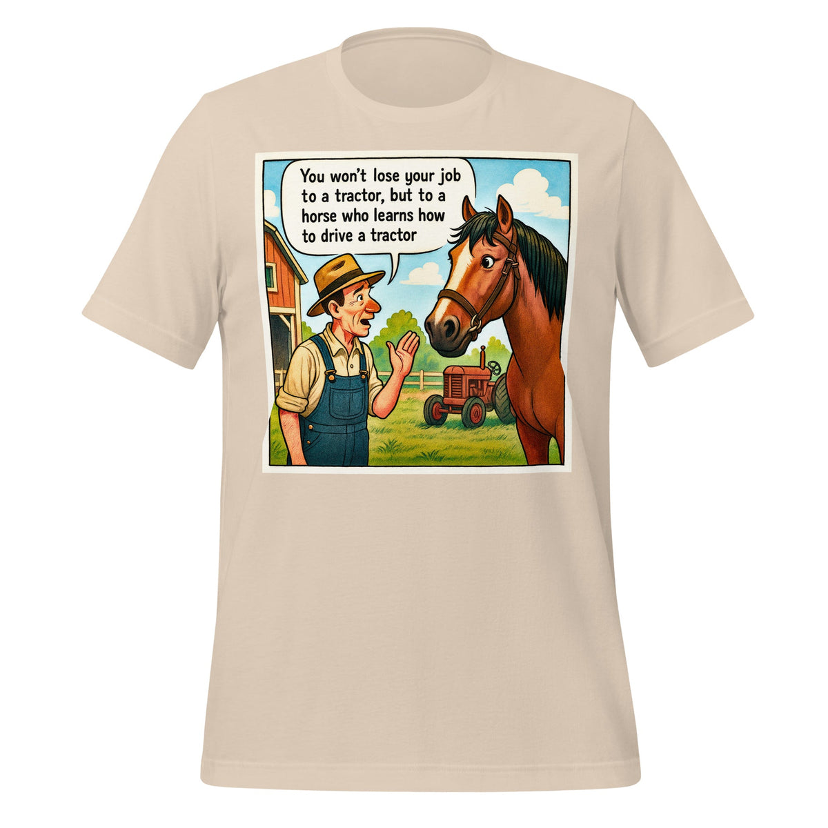Image of the Horse Jobs T-Shirt (unisex) Soft Cream / M.