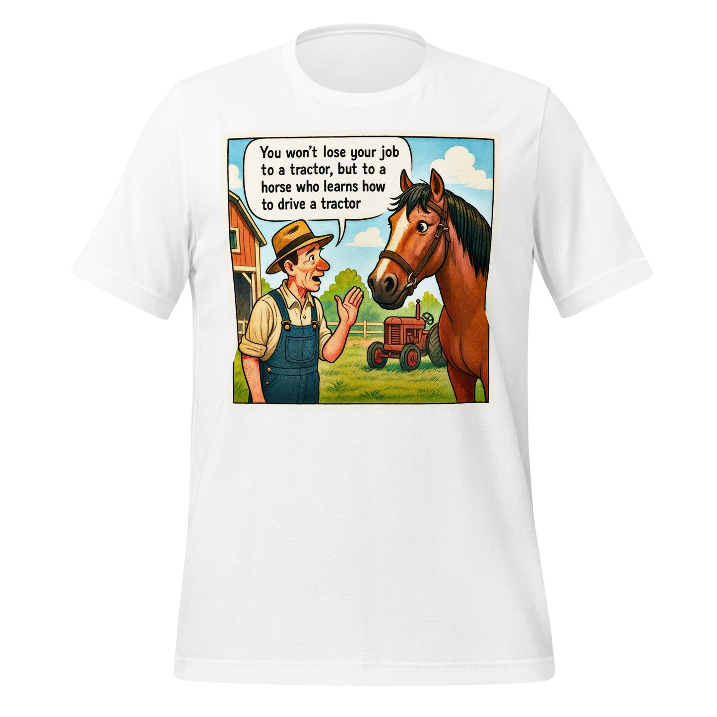 Image of the Horse Jobs T-Shirt (unisex) White / M.