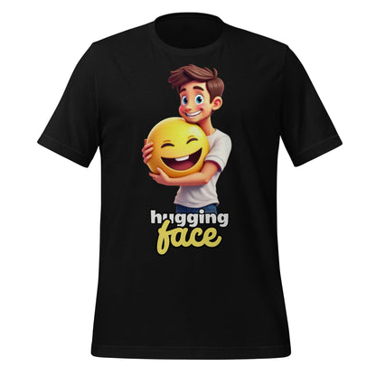 Image of the Hugging a Face T-Shirt (unisex) Black / M.