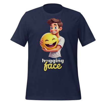 Image of the Hugging a Face T-Shirt (unisex) Navy / M.