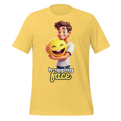 Image of the Hugging a Face T-Shirt (unisex) Yellow / M.