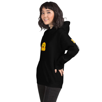 Image of the Hugging Face Icon and Logos Hoodie (unisex).