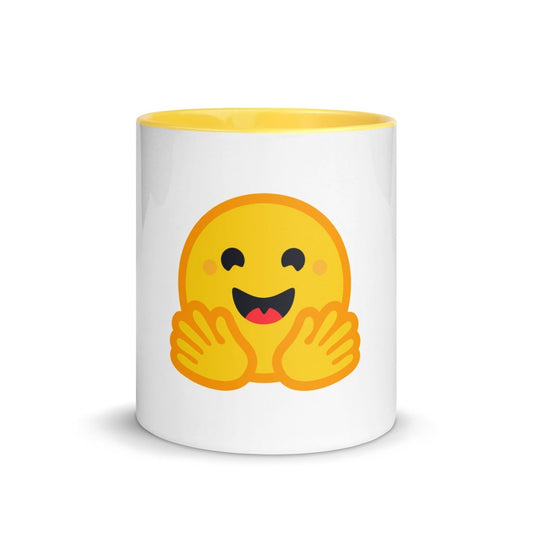 Hugging Face Icon Mug with Color Inside - AI Store