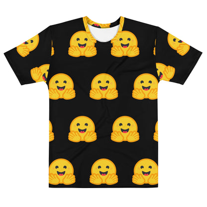 Product mockup photo of the Hugging Face Icon T Shirt (men) M.