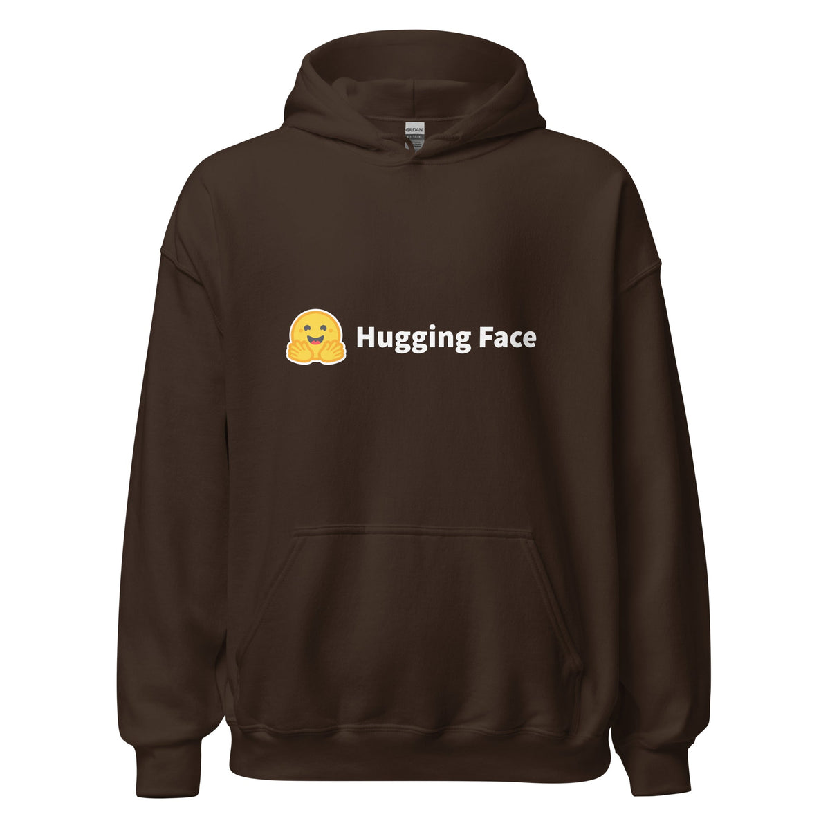 Image of the Hugging Face Logo Hoodie (unisex) Dark Chocolate / M.