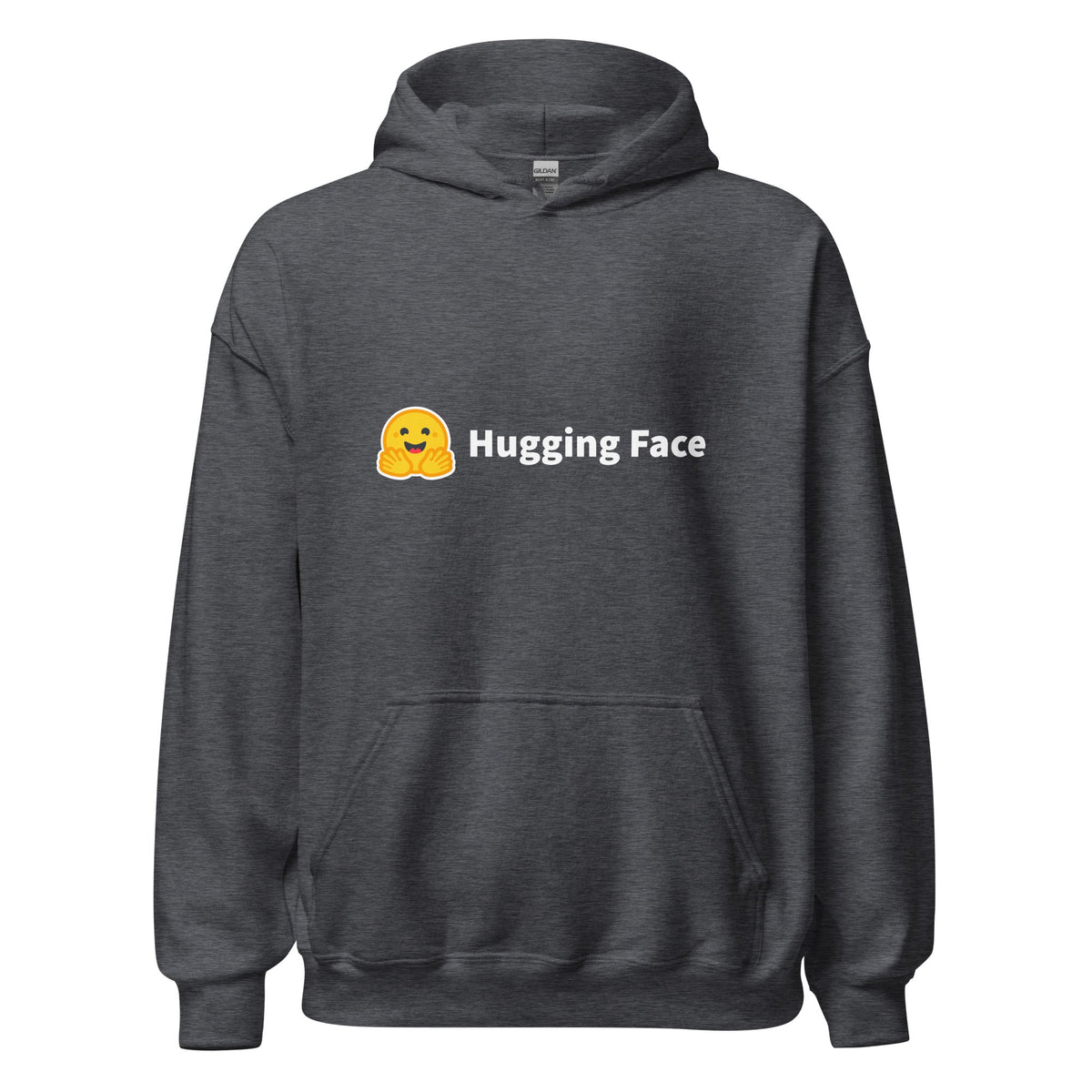 Image of the Hugging Face Logo Hoodie (unisex) Dark Heather / M.