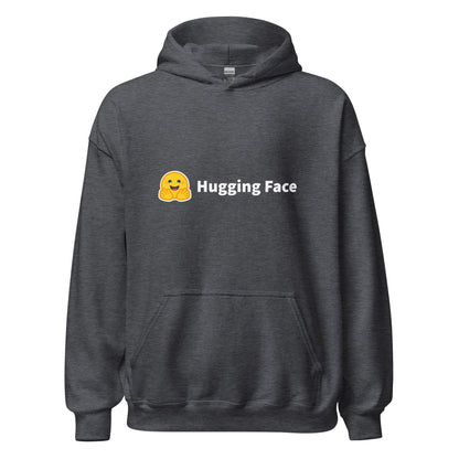 Image of the Hugging Face Logo Hoodie (unisex) Dark Heather / M.