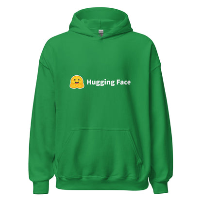 Image of the Hugging Face Logo Hoodie (unisex) Irish Green / M.