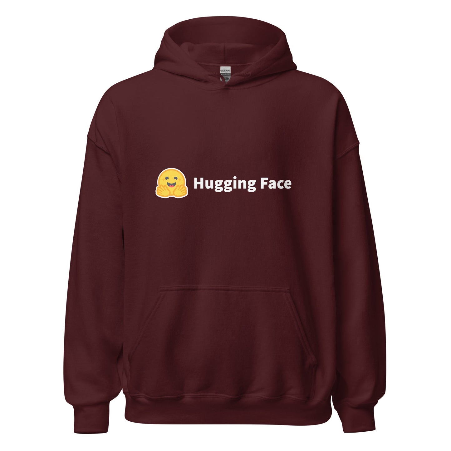 Image of the Hugging Face Logo Hoodie (unisex) Maroon / M.