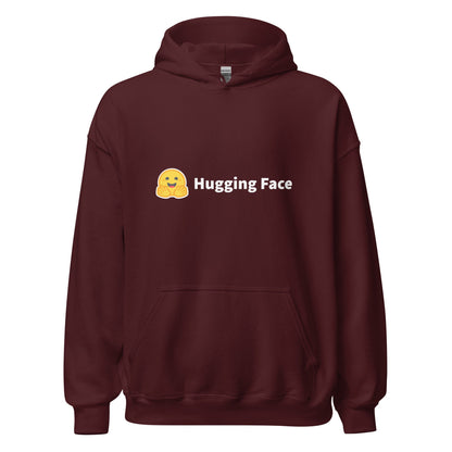 Image of the Hugging Face Logo Hoodie (unisex) Maroon / M.