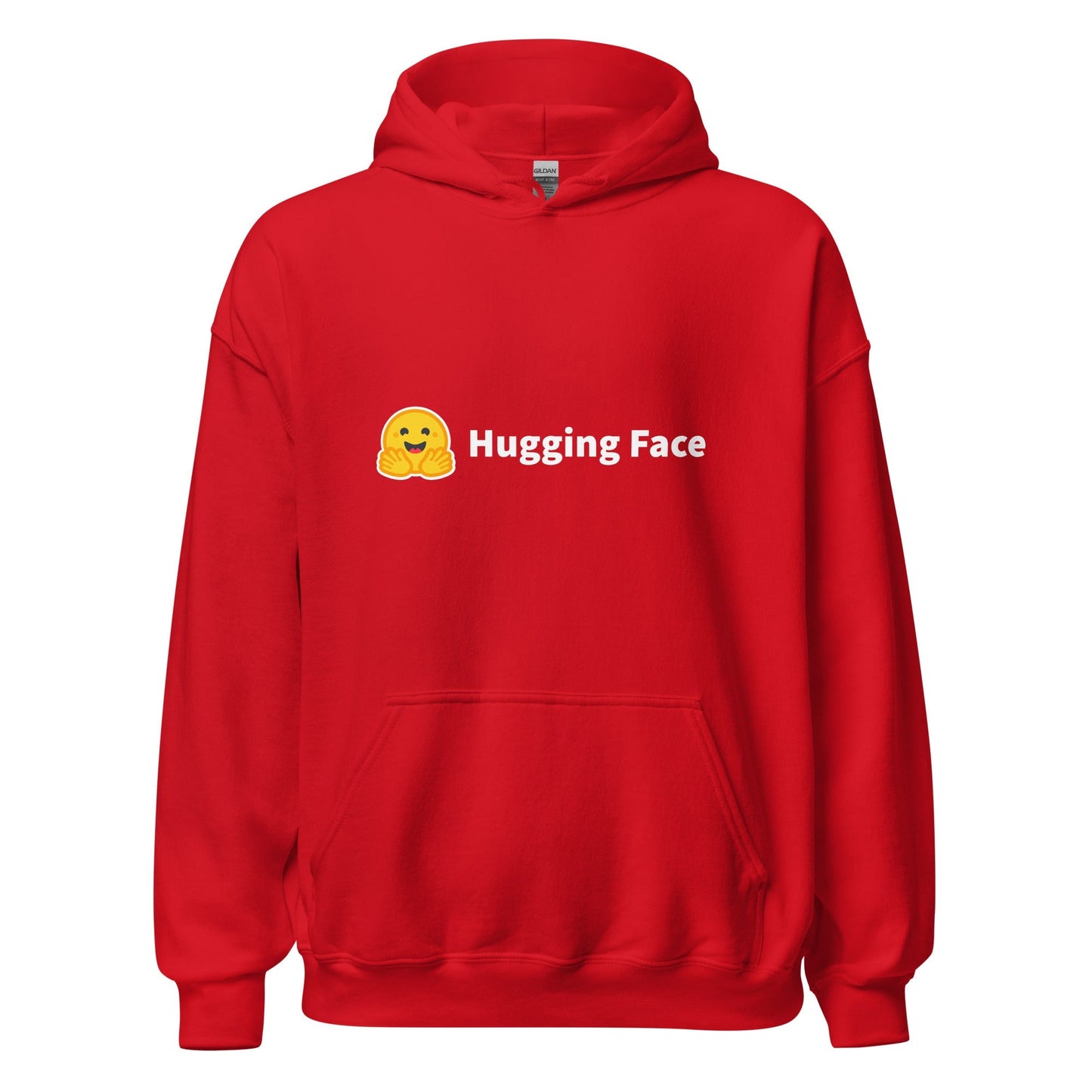 Image of the Hugging Face Logo Hoodie (unisex) Red / M.