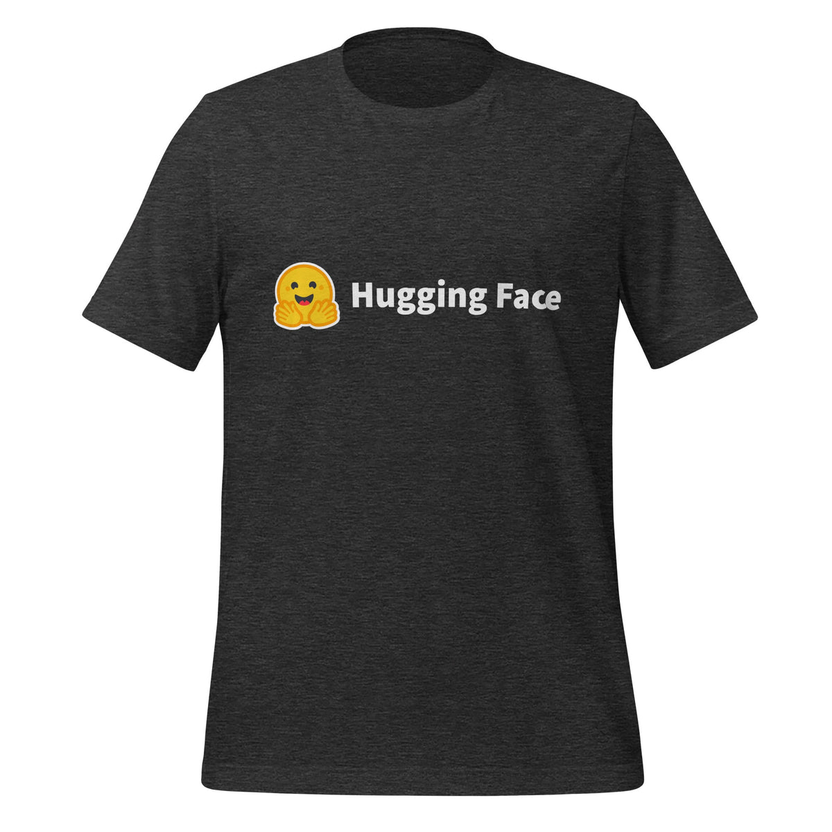 Image of the Hugging Face Logo T-Shirt (unisex) Dark Grey Heather / M.