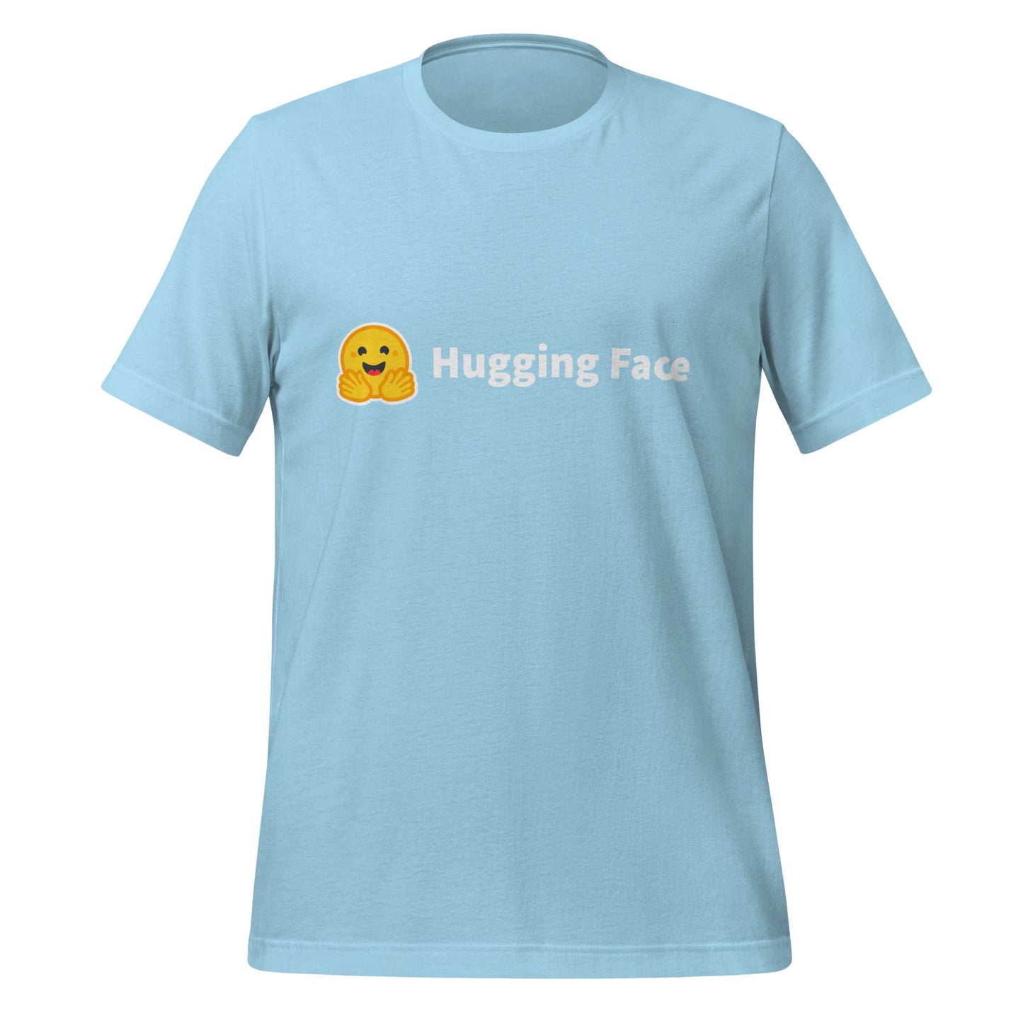 Image of the Hugging Face Logo T-Shirt (unisex) Ocean Blue / M.